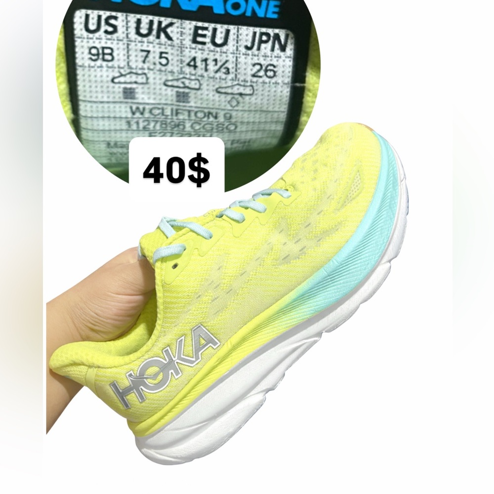 Hoka Women's Vibrant Yellow and White Athletic Shoes